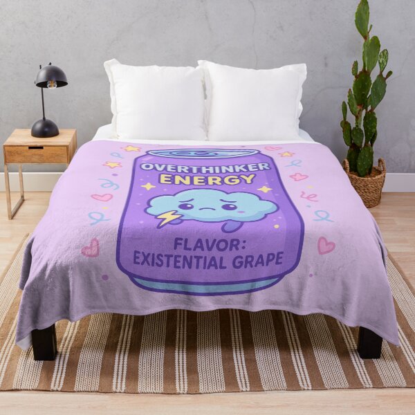 Item preview, Overthinker Energy – Existential Grape designed and sold by PrintHorizonD.