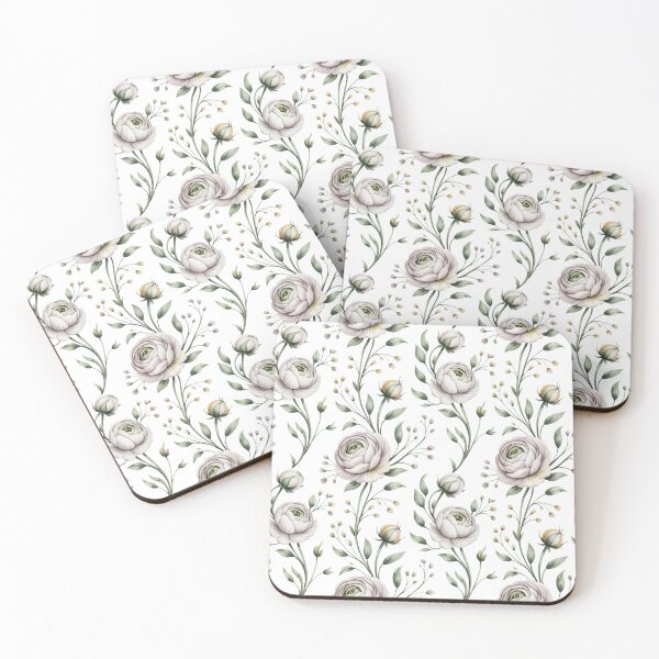 Item preview, Ranunculus White designed and sold by JessArty ⭐⭐⭐⭐⭐.