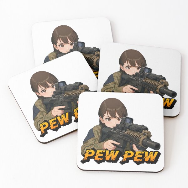 Item preview, PEW PEW GIRL – Cute, Loud, and Ready to Fire designed and sold by RAWLIFEGRAPHIC.