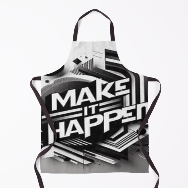 Item preview, Make It Happen - Bold Black White Motivational Art | Modern Typography designed and sold by EchoAesthetics.