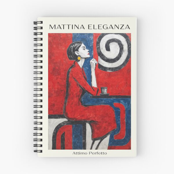 Item preview, Mattina Eleganza Attimo Perfetto Art Print – Italian Coffee Wall Art, Minimalist Morning Espresso Poster, Elegant Red and Blue Painting designed and sold by Gino By Design.
