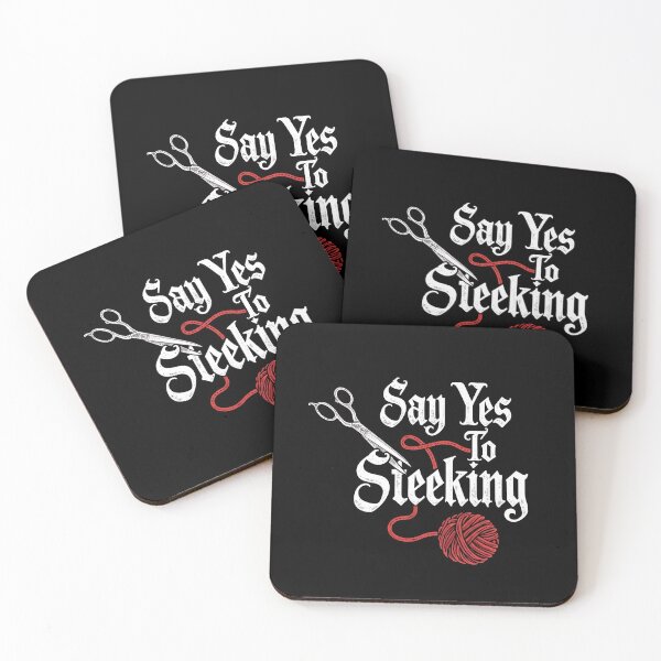 Item preview, Say YES to Steeking Funny Knitters Design designed and sold by MimsTees.