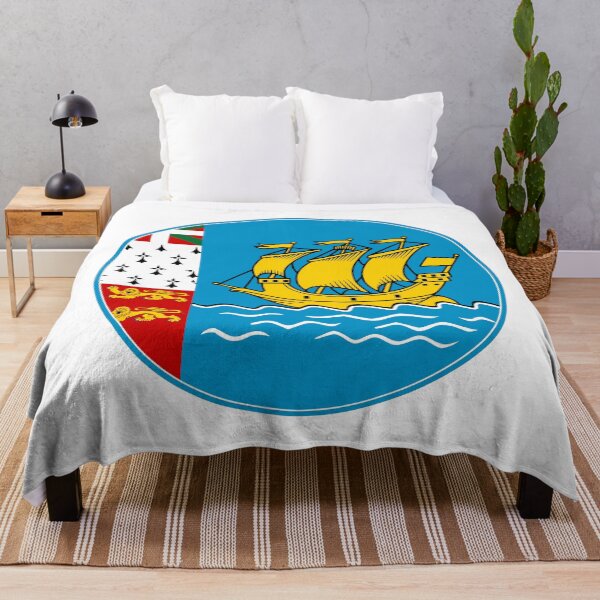 Item preview, Saint-Pierre and Miquelon Flag Round Design designed and sold by NTGUILTY.