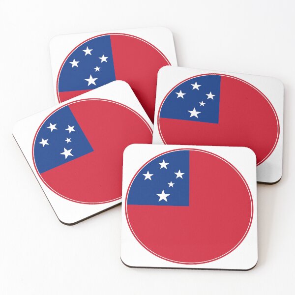 Item preview, Samoa Flag Round Design designed and sold by NTGUILTY.