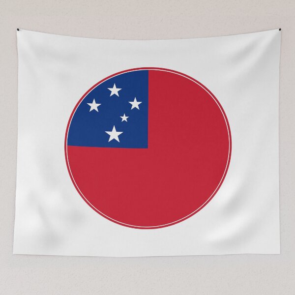 Item preview, Samoa Flag Round Design designed and sold by NTGUILTY.