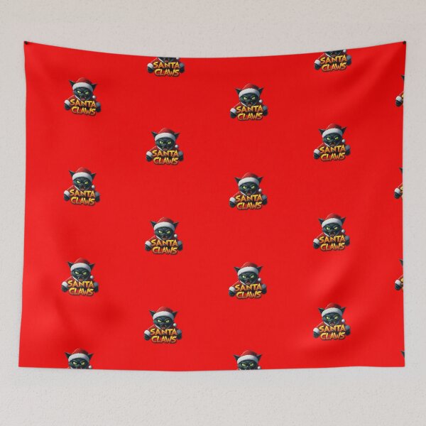 Item preview, Black Cat Santa Claws Christmas designed and sold by PunStitch.