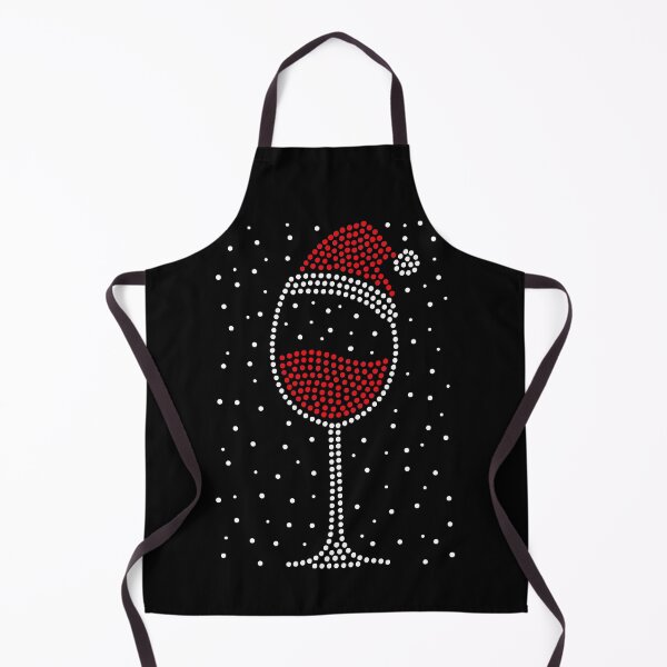 Item preview, Funny Christmas Wine Glass with Santa Hat – Festive Holiday Dotted Art for Wine Lovers, Winter Party Decor & Perfect Christmas Gift designed and sold by BrainBubbleArt.