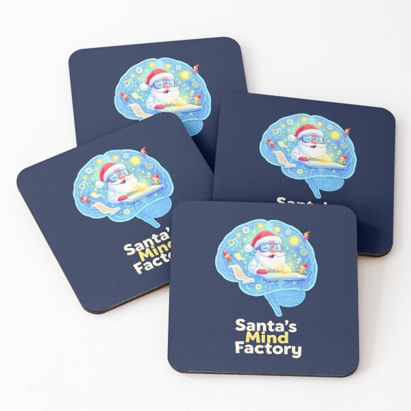 Item preview, Santa’s Mind Factory | Creative Brain Christmas | Funny Neuroscience, Mind Art, Holiday Gift designed and sold by PureBrain.