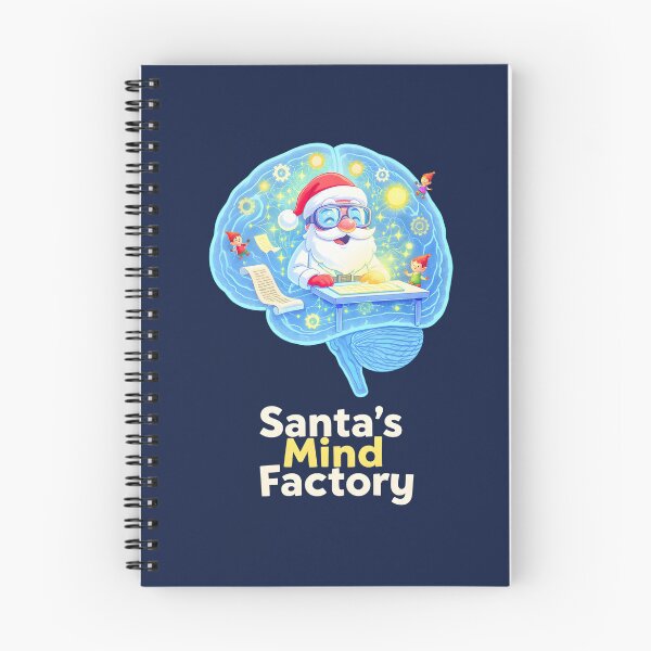 Item preview, Santa’s Mind Factory | Creative Brain Christmas | Funny Neuroscience, Mind Art, Holiday Gift designed and sold by PureBrain.