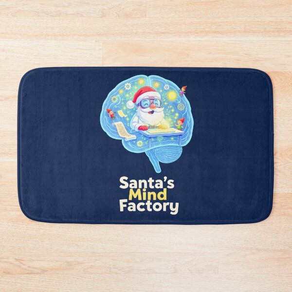 Item preview, Santa’s Mind Factory | Creative Brain Christmas | Funny Neuroscience, Mind Art, Holiday Gift designed and sold by PureBrain.