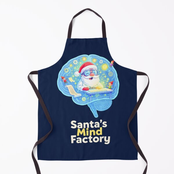 Item preview, Santa’s Mind Factory | Creative Brain Christmas | Funny Neuroscience, Mind Art, Holiday Gift designed and sold by PureBrain.