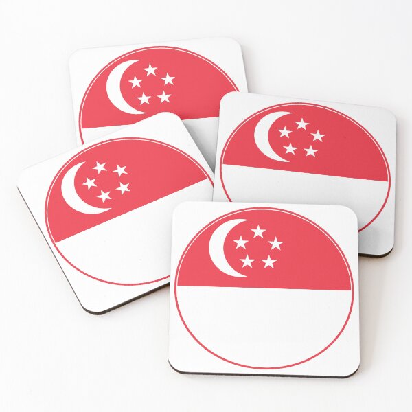 Aperçu de l'œuvre Drapeau de Singapour rond créée et vendue par NTGUILTY.
