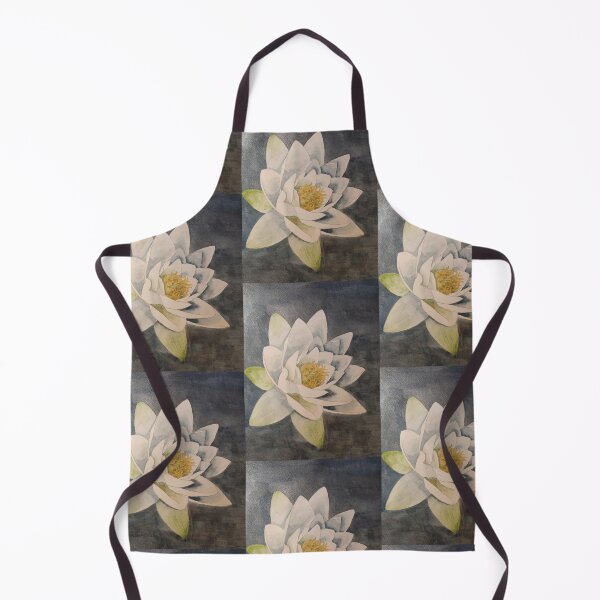 Item preview, Single white waterlily watercolour painting designed and sold by esvb.
