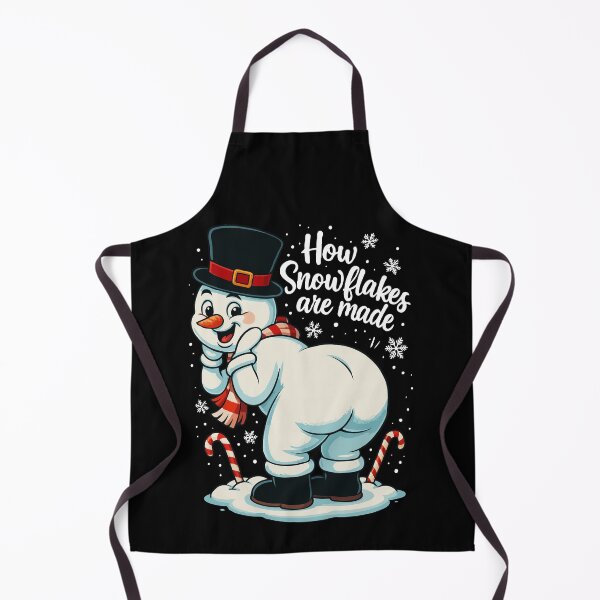 Item preview, Funny Snowman Butt Meme – “How Snowflakes Are Made” | Hilarious Christmas Humor Cartoon Design for Holiday Laughs designed and sold by BrainBubbleArt.