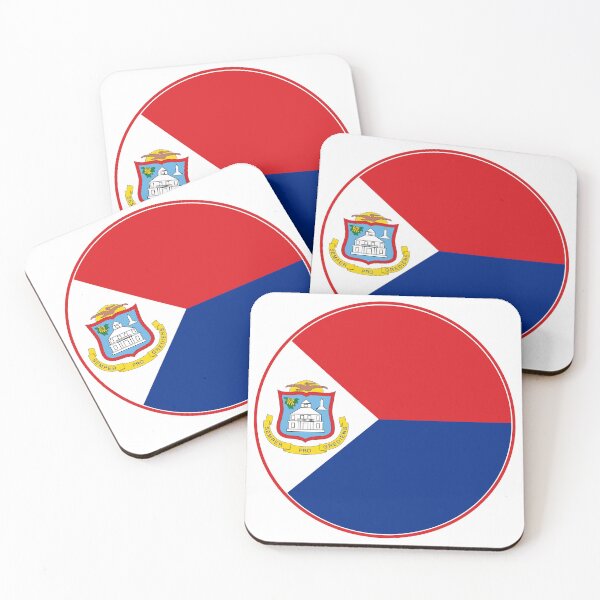 Item preview, Sint Maarten Flag Round Design designed and sold by NTGUILTY.