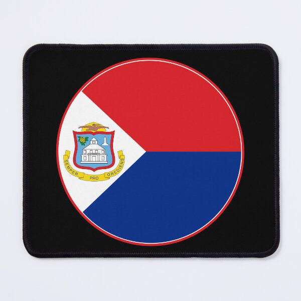 Item preview, Sint Maarten Flag Round Design designed and sold by NTGUILTY.