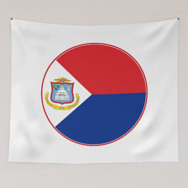 Item preview, Sint Maarten Flag Round Design designed and sold by NTGUILTY.