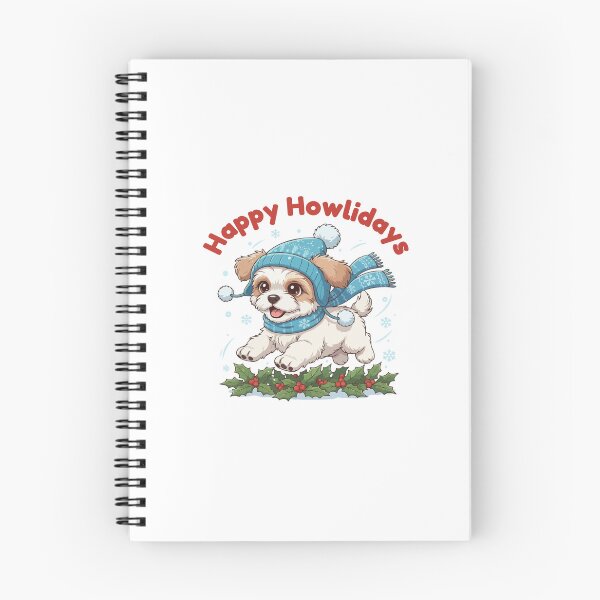 Item preview, Happy Howlidays Pekepoo – Cute Christmas Dog in Winter Scarf designed and sold by The Real Life Symphony.