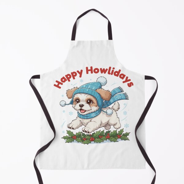 Item preview, Happy Howlidays Pekepoo – Cute Christmas Dog in Winter Scarf designed and sold by The Real Life Symphony.