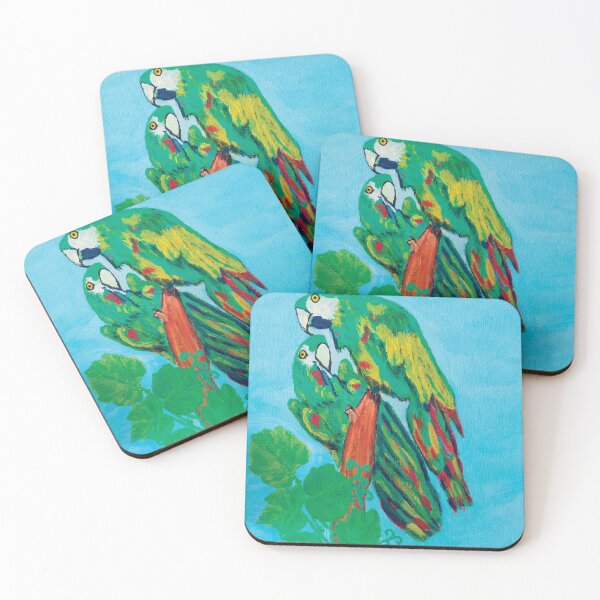 Item preview, Parrots Painting – Colorful Ara Tropical Bird Illustration designed and sold by pineappledizajn.