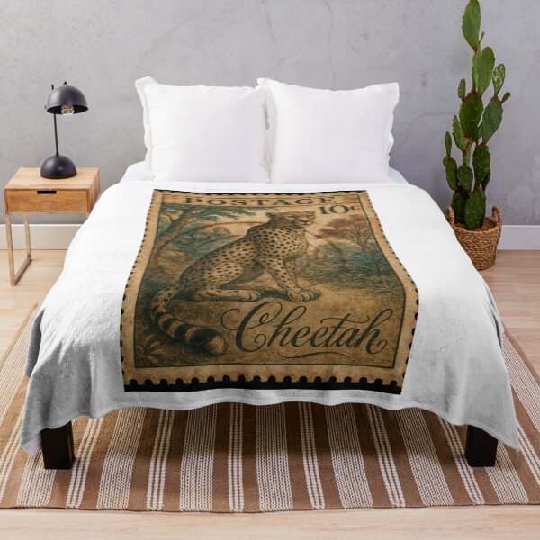Item preview, Vintage Safari: Cheetah Postage Stamp with Retro Wildlife Charm designed and sold by ForeverPrintsOK.