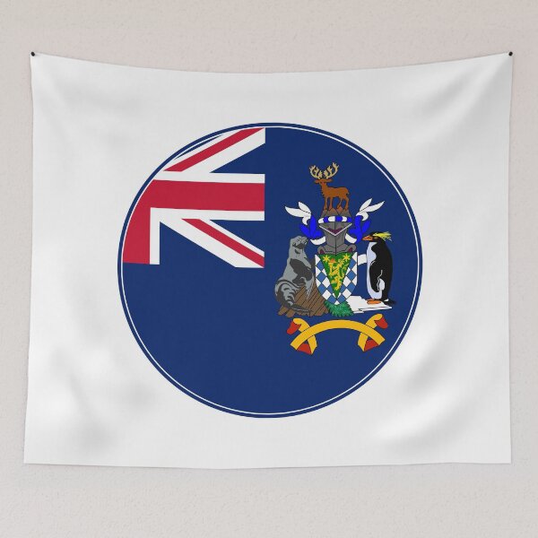Item preview, South Georgia and the South Sandwich Islands Flag Round Design designed and sold by NTGUILTY.