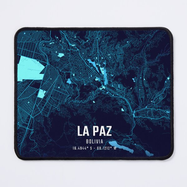 Item preview, La Paz City Midnight City Map designed and sold by HomeLivingCo.