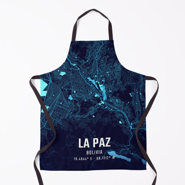Item preview, La Paz City Midnight City Map designed and sold by HomeLivingCo.
