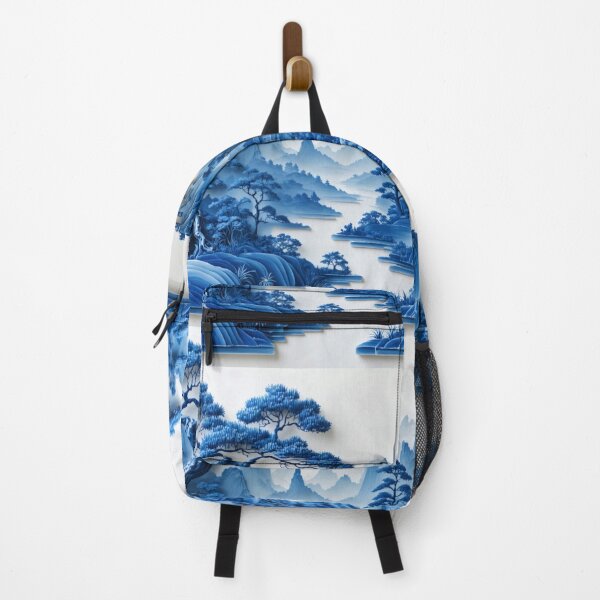 Item preview, Willow Pattern 3D-effect Landscape 4 Japanese Inspired  designed and sold by NickWhittleArt.