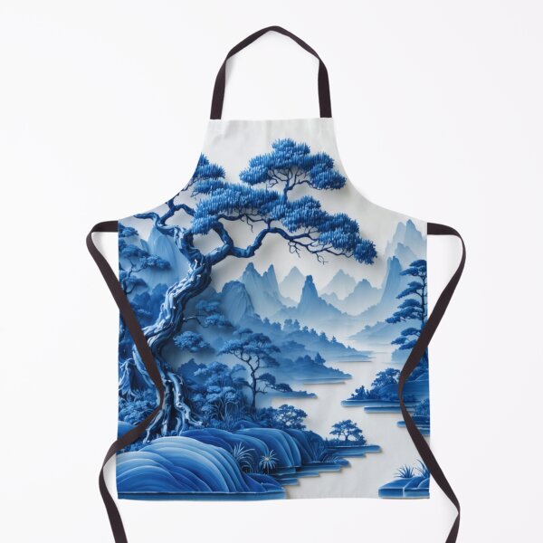 Item preview, Willow Pattern 3D-effect Landscape 4 Japanese Inspired  designed and sold by NickWhittleArt.