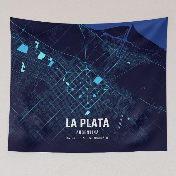 Item preview, La Plata City Midnight City Map designed and sold by HomeLivingCo.