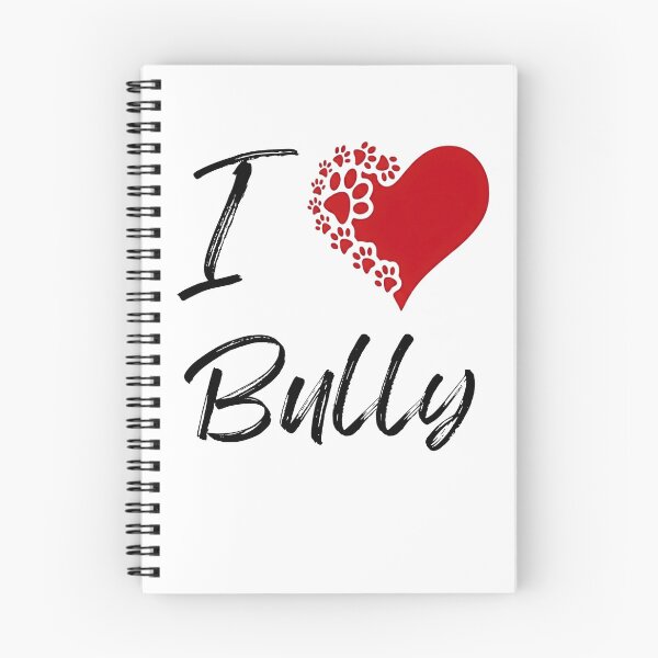 Item preview, I Love Bully T-Shirt - Bully Paw Print Heart Design Tee - Cute Dog Lover Gift designed and sold by jinaru3.