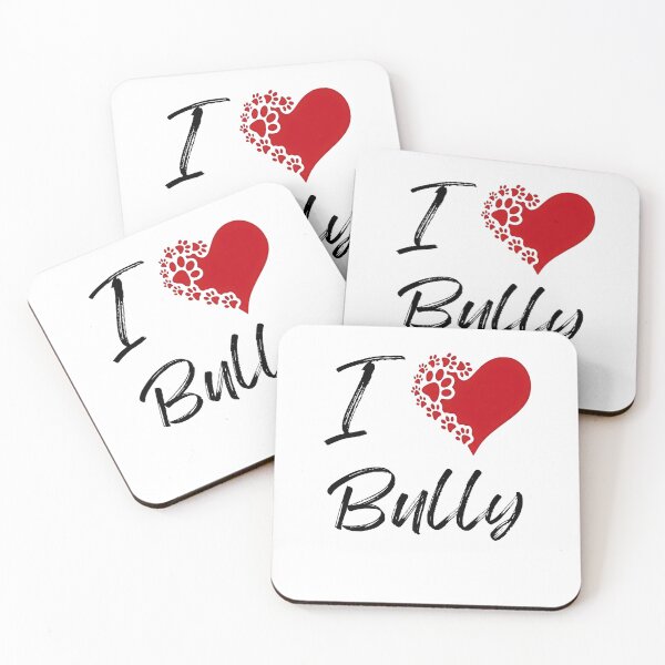 Item preview, I Love Bully T-Shirt - Bully Paw Print Heart Design Tee - Cute Dog Lover Gift designed and sold by jinaru3.