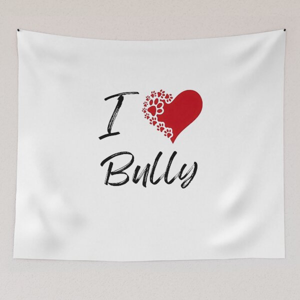 Item preview, I Love Bully T-Shirt - Bully Paw Print Heart Design Tee - Cute Dog Lover Gift designed and sold by jinaru3.