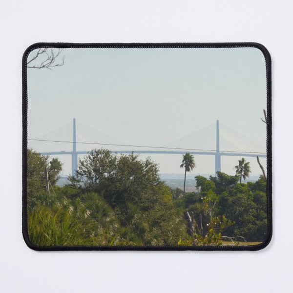 Item preview, The Sunshine Skyway Bridge spans the shimmering waters of Tampa Bay, Florida, USA, showcasing a masterpiece of modern architecture designed and sold by EyezWatchin.