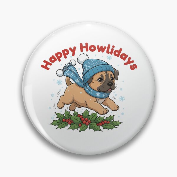 Item preview, ¡Felices fiestas! Alano Español – Lindo perro navideño con bufanda de invierno designed and sold by The Real Life Symphony.