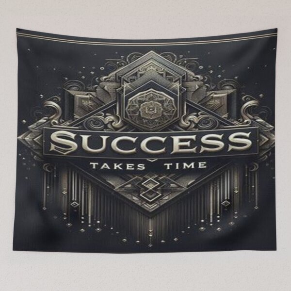 Item preview, Success Takes Time - Ornate Steampunk Motivational Art | Vintage Luxury designed and sold by EchoAesthetics.