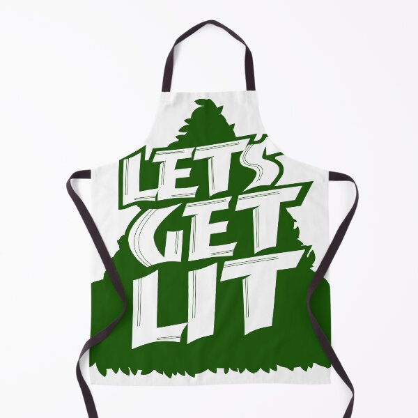 Item preview, Let's Get Lit Funny Christmas Tree Weed Pun T-Shirt designed and sold by SP Motif.