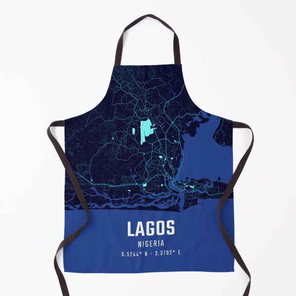 Item preview, Lagos Midnight City Map designed and sold by HomeLivingCo.