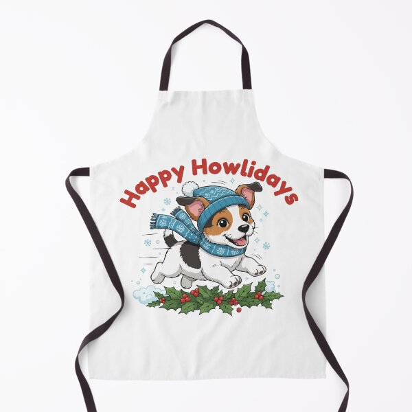 Item preview, Happy Howlidays Jackabee – Cute Christmas Dog in Winter Scarf designed and sold by The Real Life Symphony.