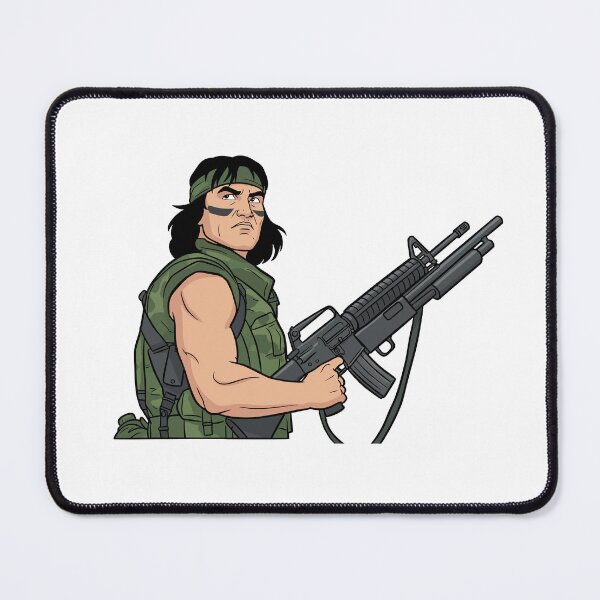 Item preview, Fearless Jungle Tracker – 80s Commando Warrior Hero designed and sold by pixel-overdose.