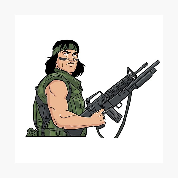 Item preview, Fearless Jungle Tracker – 80s Commando Warrior Hero designed and sold by pixel-overdose.