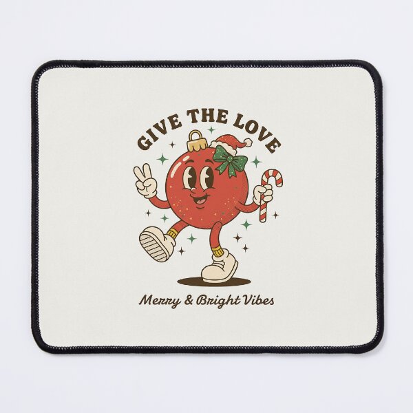 Item preview, Red Christmas Ornament Give The Love Retro Vibes designed and sold by HoopeStylee.