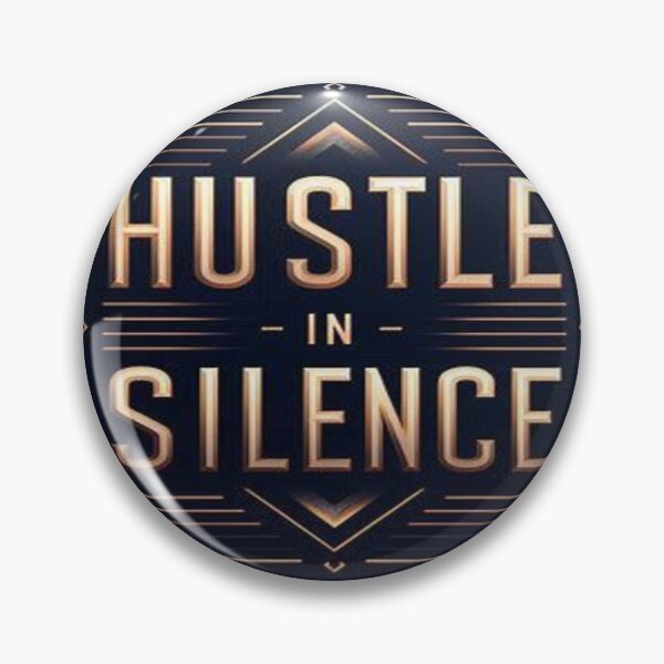 Item preview, Hustle in Silence - Luxury Motivational Wall Art | Gold Typography Poster designed and sold by EchoAesthetics.