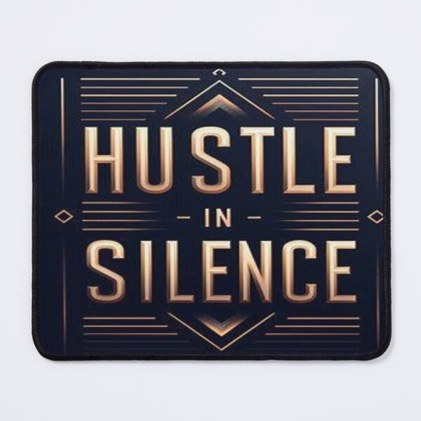 Item preview, Hustle in Silence - Luxury Motivational Wall Art | Gold Typography Poster designed and sold by EchoAesthetics.