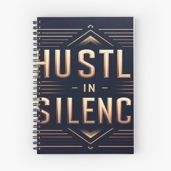 Item preview, Hustle in Silence - Luxury Motivational Wall Art | Gold Typography Poster designed and sold by EchoAesthetics.