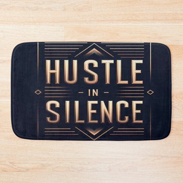 Item preview, Hustle in Silence - Luxury Motivational Wall Art | Gold Typography Poster designed and sold by EchoAesthetics.