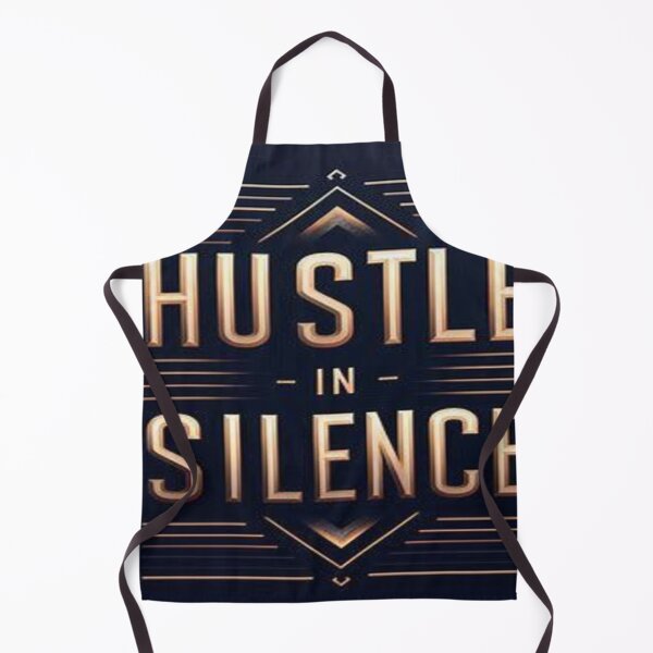 Item preview, Hustle in Silence - Luxury Motivational Wall Art | Gold Typography Poster designed and sold by EchoAesthetics.
