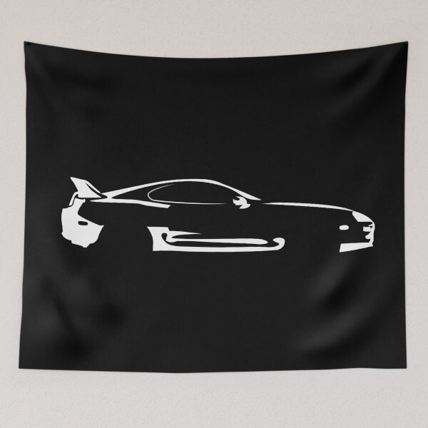 Item preview, Supra A80 RZ Twin Turbo 6MT Minimalist Side Profile Silhouette (White) designed and sold by FearnCreative.