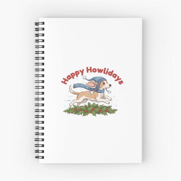Item preview, Happy Howlidays Longdog – Cute Christmas Dog in Winter Scarf designed and sold by The Real Life Symphony.